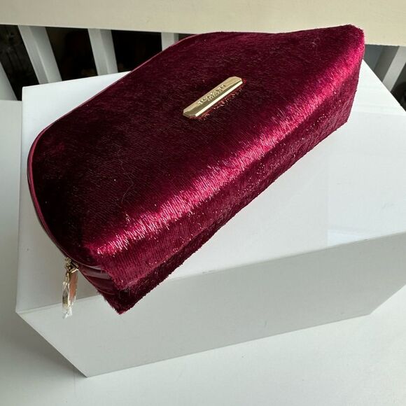 Bvlgari Merlot Zip Around Makeup Cosmetic Bag Case NEW! - Picture 5 of 8
